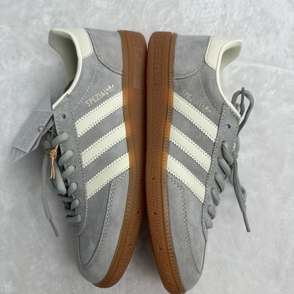 Adidas Handball Spezial Grey Off White Gum Suede Sneakers Mens 7 Womens‎ 8 - Picture 5 of 9